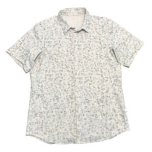 Lululemon Airing Easy Short Sleeve Shirt Mens XL* Gray Ventlight Mesh Summer AOP